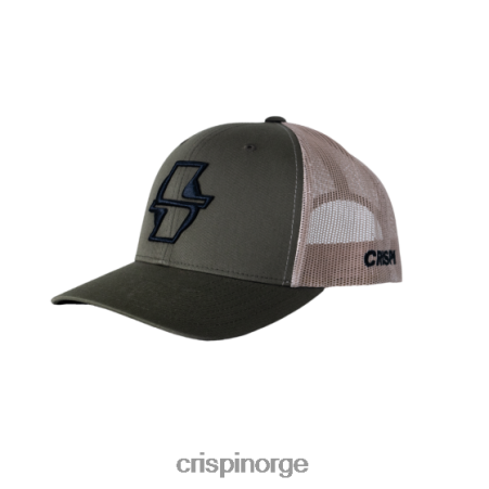 Crispi mose/khaki svart yupoong snap-back lue klær PDT64P46