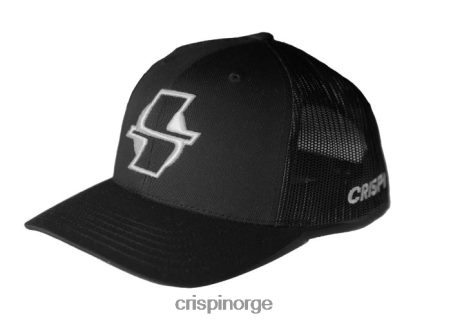 Crispi svart/hvit logo lue-svart klær PDT64P38